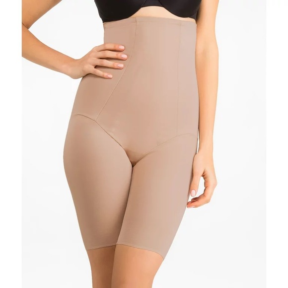 MiracleSuit High-Waist Thigh Slimmer Shorts in Nude, size Large - Picture 3 of 12